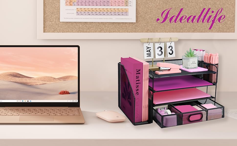lettrer tray organizer with handle