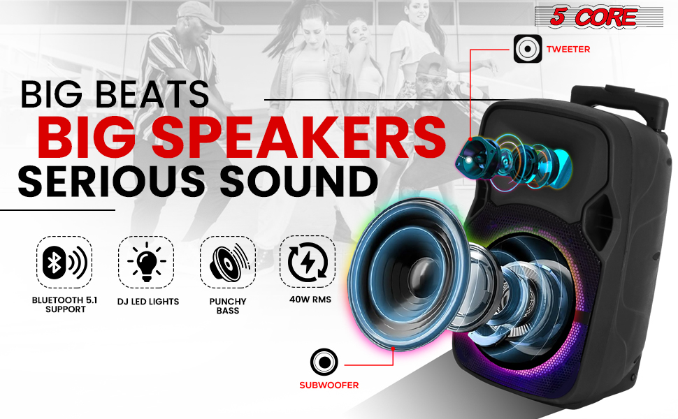Keyword, party speaker, dj speakers