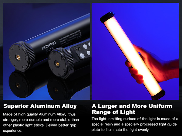 rgb video light wand 360 full color 