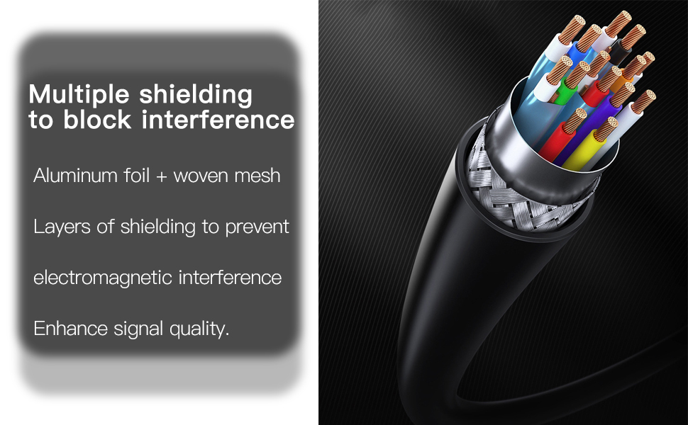 Multiple shielding, blocking electromagnetic interference