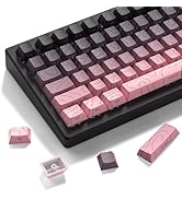 dagaladoo Pink Grey Topographic keycap Sets Line Backlit Gradient keycaps Shine Through Keyboard ...