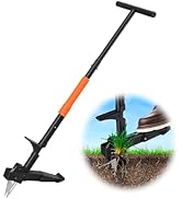 Stand Up Weed Puller with Quick-Release Ejector&amp; Foot Pedal-Easily Remove Weeds Root Without Bend...