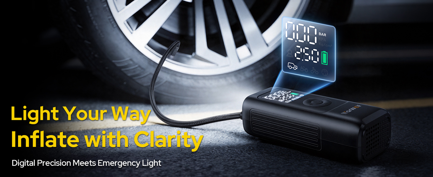 WARWOLF 160PSI Tire Inflator