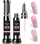 Makartt Nail Rhinestone Glue Gel - Upgrade Gel Nail Glue with Brush Pen Tip Super Strong Adhesive...