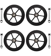 Wheelchair Front Castor Wheels Replacement: Drive Walker Parts Universal Fit 7 Inch Wheels for Wa...
