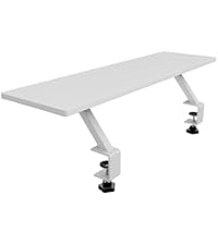 Arozzi Desk Riser Small Monitor Stand White | Dual Screens, Extra Storage Shelf, Heavy-Duty Steel Fr...