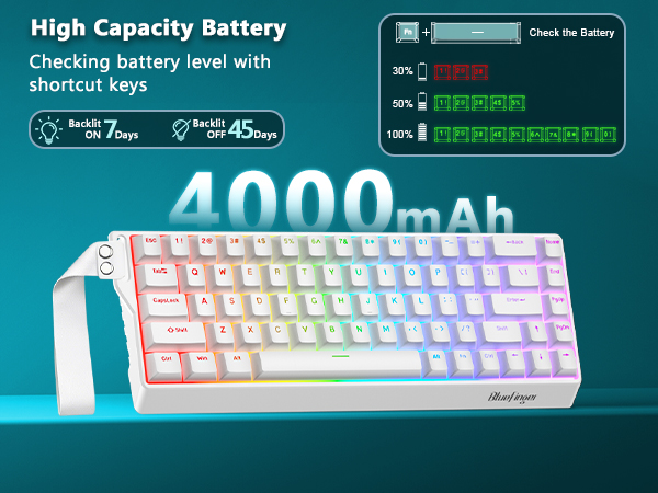 60 percent keyboard wireless gaming keyboard wireless Wireless bluetooth keyboard