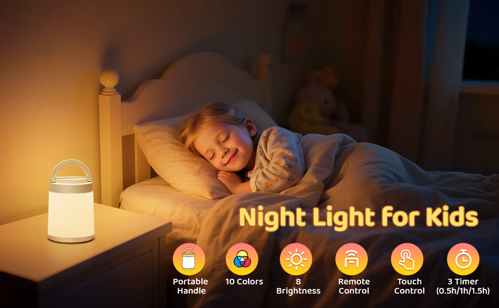 Baby Night Light Nursery Lamp for Breastfeeding Kids Night Light for Kids Baby Essentials Newborn