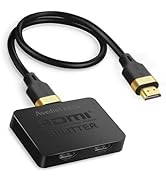 avedio links 8K@60Hz HDMI Splitter 1 in 2 Out [with 4ft 8K Cable], Only Mirror(Not Extend), 4K@12...