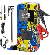 Jump Starter with Air Compressor, 8000A 150PSI Battery Jumper Starter Portable Tire Inflator Pump...