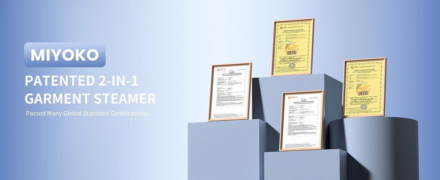 MIYOKO 2-in-1 Garment Steamer for Clothes