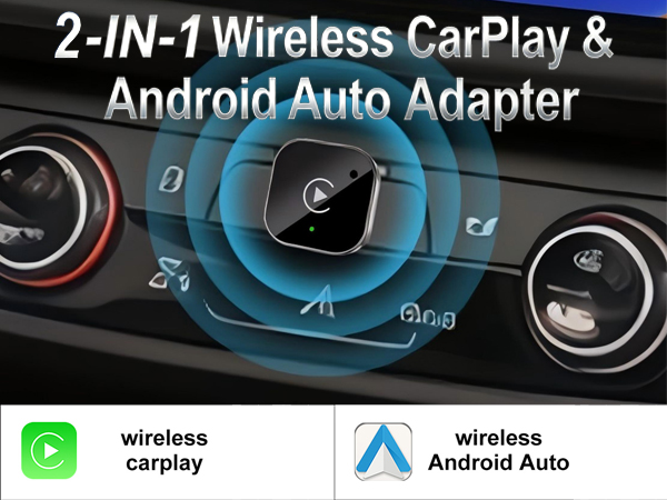 2026 Wireless CarPlay &amp;amp; Android Auto Adapter 2-in-1
