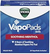 Vicks VapoPads, 20 Count – Soothing Menthol Vapor Pads for Vicks Humidifiers, Vaporizers, Waterle...