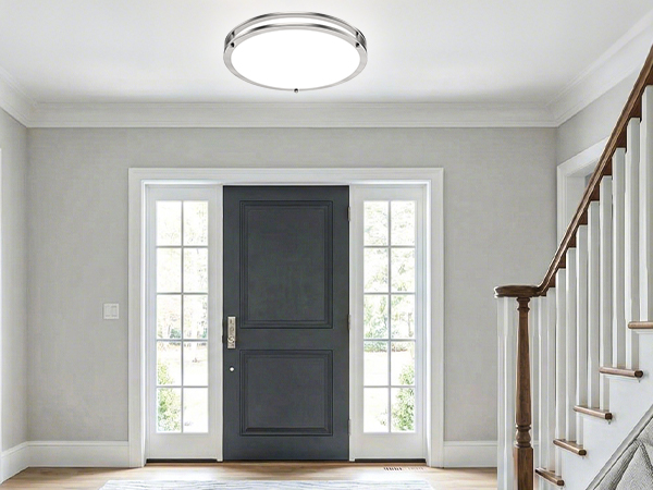 10inch Brushed Nickel Ceiling Light for Entryway