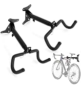 PSLER 2pcs Bike Wall Mount Hanger - Wall Mount Handbar, Adjustable &amp; Extendable Horizontal Bike R...