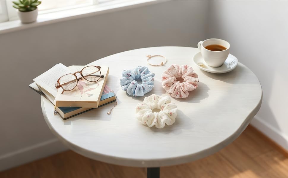 floral scrunchies