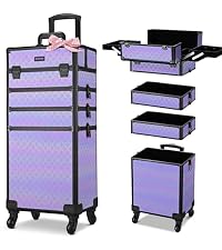 BYOOTIQUE Rolling Makeup Case Cosmetology case on wheels Makeup Artist Nail