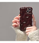 FABSPARK Case for iPhone 15 Pro Max,Cute 3D Solid Color Meteorite Bubble Water Ripple Curly Wavy ...