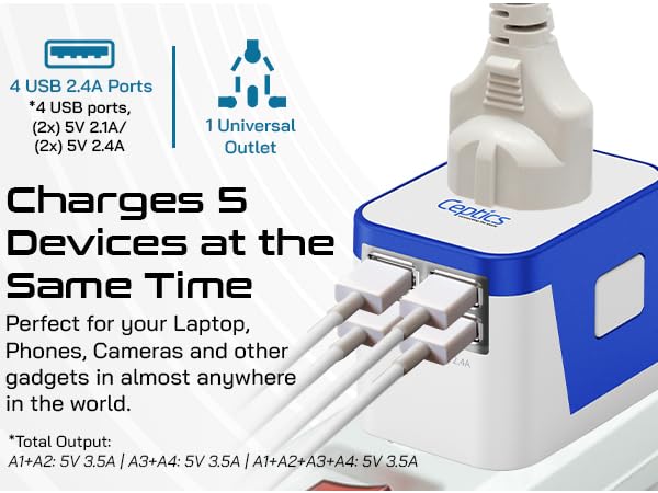 ceptics international travel adapter