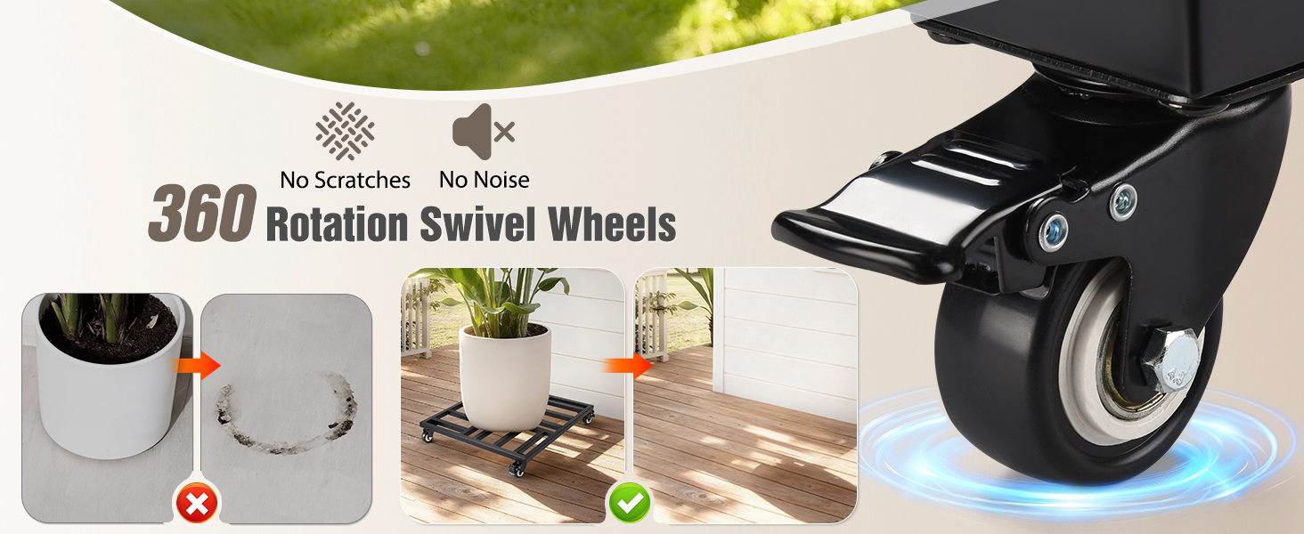 rolling plant stand
