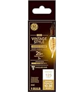 GE Vintage Style LED Light Bulb, 25 Watt, Amber Finish, Decorative Bulb, Small Base (1 Pack)