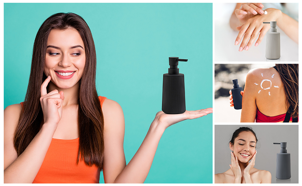 black soap dispenser