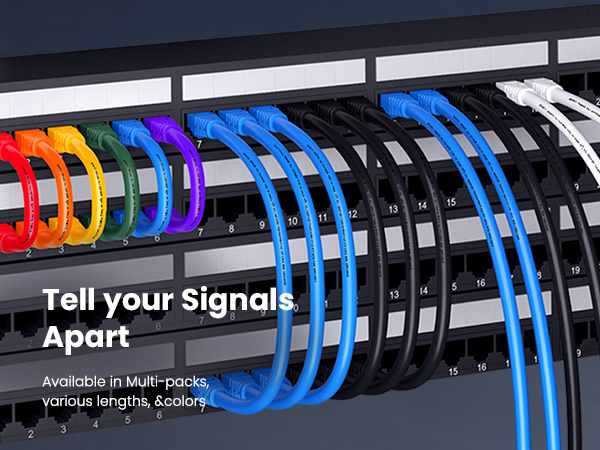cat6 ethernet cable multi-packs various lengths and colors tell your signals apart