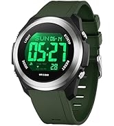 Watches for Women Digital LED Back Light Watch Women with Dual Time Zone Display Countdown Alarm ...