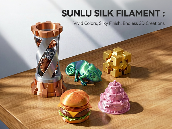 sunlu shiny silk pla plus Filament 1.75mm 3d printer filament sunlu filament 1kg silk filament