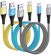 USB C Cable 10FT 3Pack Fast Charging Nylon Braided Long Type C Charger Cable for Samsung Galaxy S...