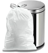 Plasticplace W4DSWH 4 Gallon White Drawstring Bags, 200 Count (Pack of 1)