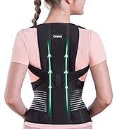 Omples Posture Corrector for Women and Men Back Brace Straightener Shoulder Upright Support Train...
