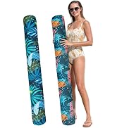 2 Pack Inflatable Pool Noodle Floats, 54'' Large Swimming Pool Noodles for Floating, Fabric Cover...