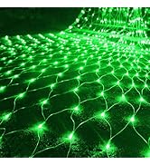 WATERGLIDE Outdoor Christmas Net Lights, 12FT x 5FT 360 LED Mesh String Light with 8 Lighting Mod...