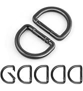 10pcs 1 Inch Spring D Ring Purse Clip, Metal Carabiner Keychain Clips for Bag Strap Hook, Key Fob...