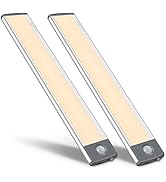 30-LED Motion Sensor Cabinet Light,Under Counter Closet Lighting, Wireless USB Rechargeable Kitch...