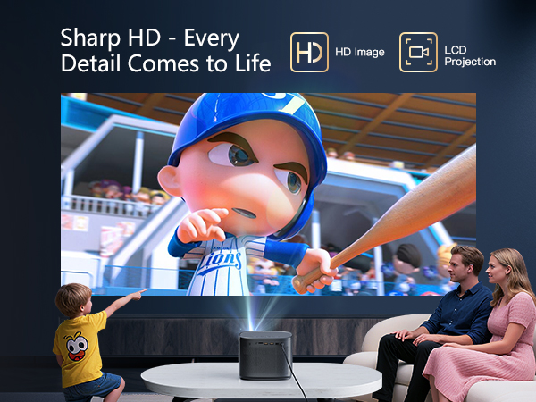 projector 1080p HD home theater outdoor movie portable projectors mini small video projector