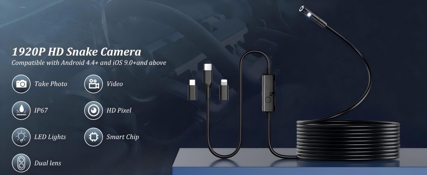 endoscope camera with light