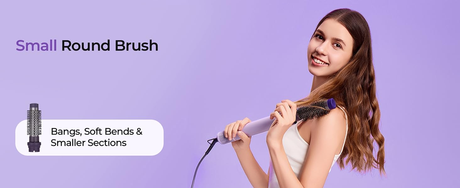 Small Round Brush Bangs, Soft Bends &amp;amp; Smaller Sections