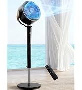Uthfy 38-46” Fan for Bedroom, 120°+120°Omnidirectional Oscillating Standing Fan w/ 16 Speed, 4 Mo...