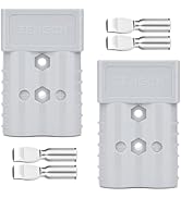 ZEHGCH 350Amp 600V Battery Cable Quick Connect/Disconnect Connector Plug Kit for Car Forklift Mot...