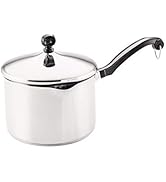 Farberware Classic Stainless Steel 3-Quart Covered Straining Saucepan - - Silver