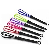 5Pcs Hair Dye Mixing Whisks, Plastic Balloon Whisk for Salon Colour Blending (17.8 x 3 cm)