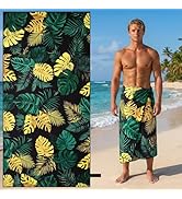 Oversized Beach Towel for Men Adults, 35x72" Large Sand-Resist Beach Towel, AbsorbentCompact Towe...