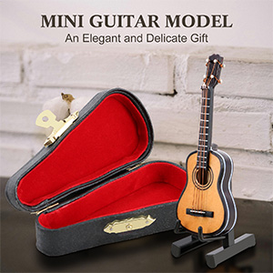 miniature guitar model mini wooden guitar instrument model musical ornaments wooden decor