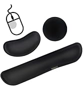 VAGAU Premium Keyboard Wrist Rest and Mouse Pad Wrist Support, Ergonomic Memory Foam Set for Offi...