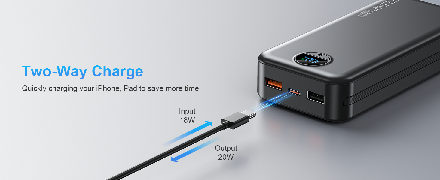Two-Way Charge Quickly charging your iPhone, Pad to save more time ?
