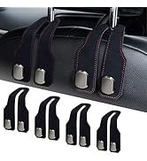 RAOZBE Car Seat Headrest Hooks for Purses and Bags, 4 Pack Bag Purse Holder for Car With Double M...