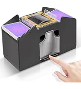 FEIERYA Automatic Card Shuffler 2/1/4/6 Deck,Battery-Operated Electric UNO Poker Shuffler,Playing...