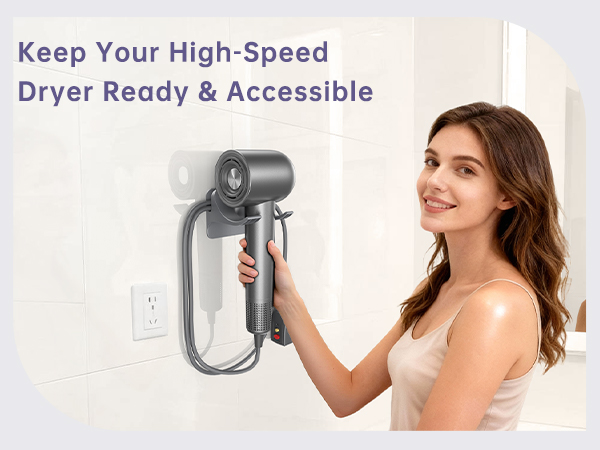 hair dryer holder wall mounted